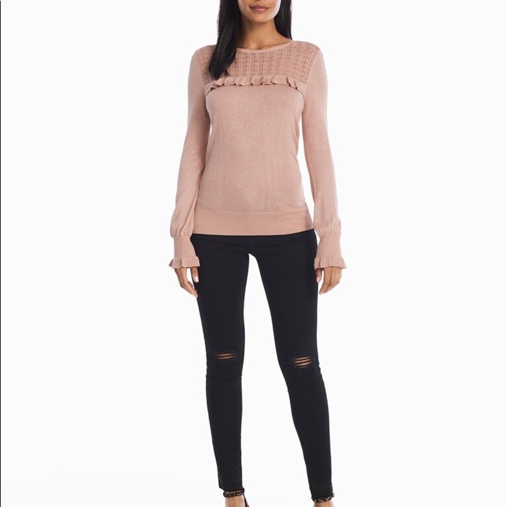 WHBM Pink Ruffle Sweater - XS - Picture 4 of 15
